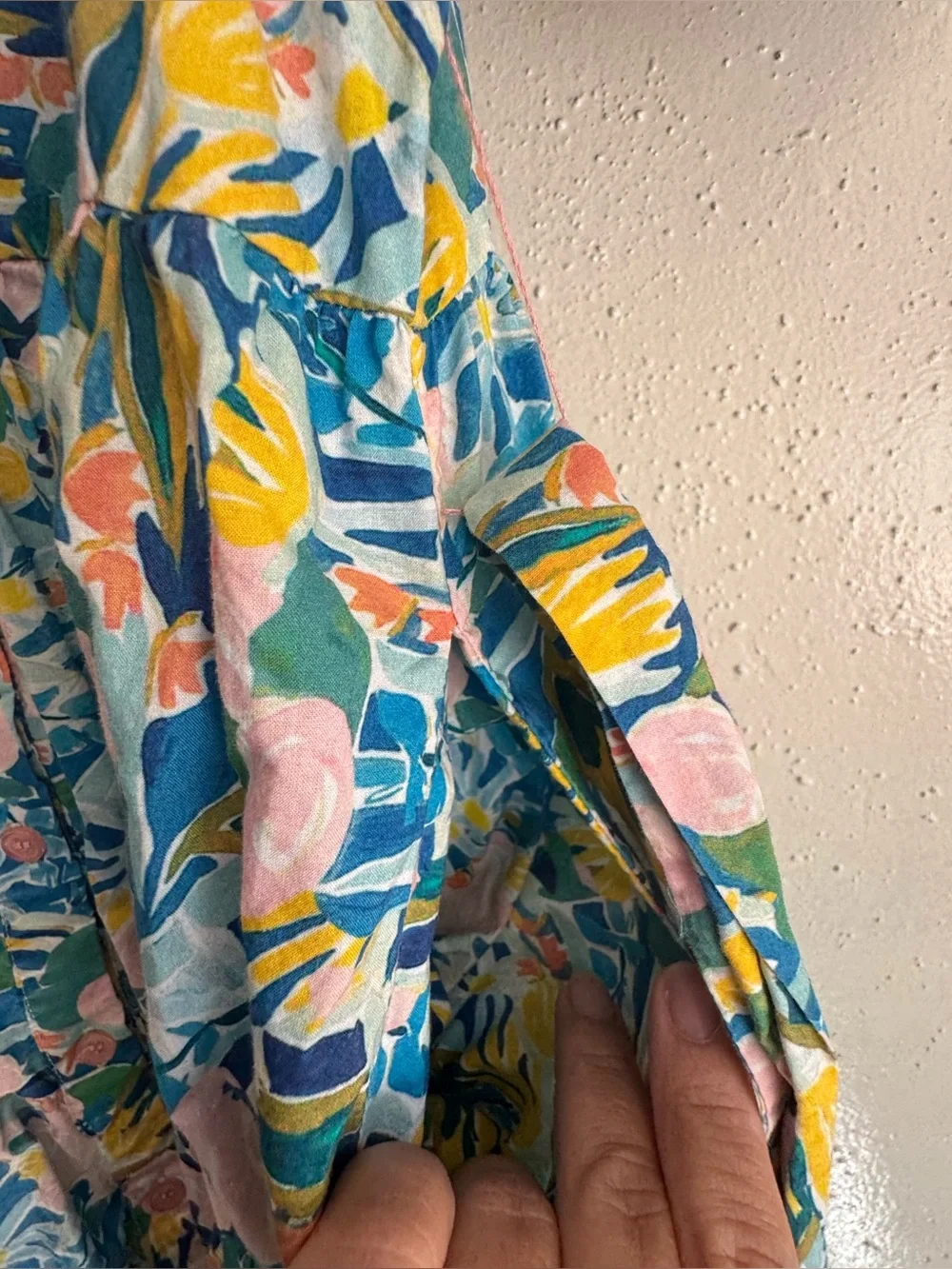 Jade by Melody Tam Multicolor Floral Dress — Blue, Pink & Yellow Size Small